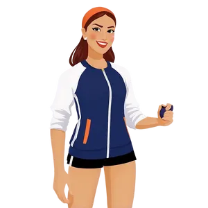 Sporty Girl Cartoon Png Jhw70 PNG image