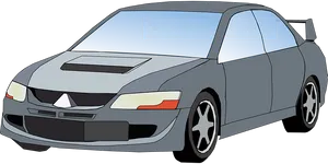 Sporty Sedan Vector Illustration