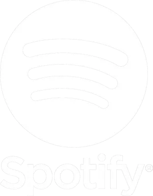 Spotify Logo Blackand White PNG image