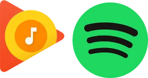 Spotifyand Google Play Music Icons PNG image