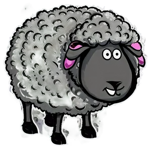 Spotted Cartoon Sheep PNG 64 PNG