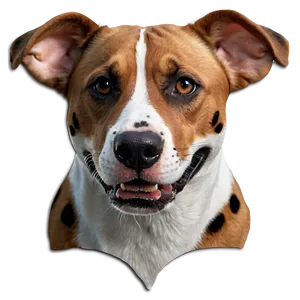 Spotted Dog Face Pattern PNG 43
