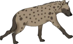 Spotted Hyena Illustration PNG image