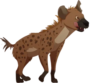 Spotted Hyena Illustration PNG image