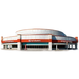 Sprawling Shopping Mall Building PNG 93