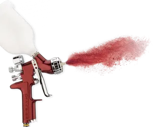 Spray Gun Red Paint Action