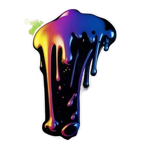 Spray Paint Drip Silhouette PNG 06282024