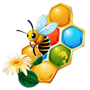 Spring Bee And Honeycomb Png 23 PNG image