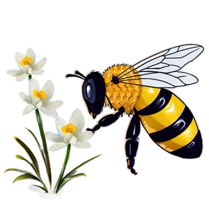 Spring Bee And Honeycomb PNG Riq