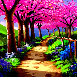 Spring Blossom Pathway PNG 06202024 PNG