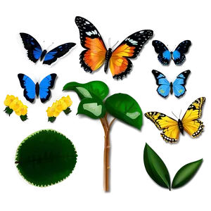 Spring Butterflies Png Liw PNG image