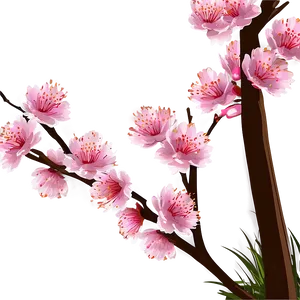 Spring Cherry Blossom Scene Png Kuc PNG image