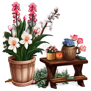 Spring Cottagecore Scene Png Unm PNG image