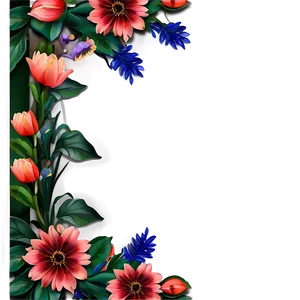 Spring Floral Frame PNG Grp PNG
