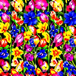 Spring Floral Pattern PNG Dpw