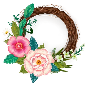 Spring Floral Wreath PNG 05212024