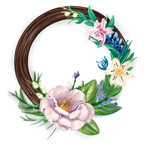 Spring Floral Wreath Png Ksh85 PNG image