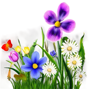 Spring Flower Meadow PNG Abc PNG