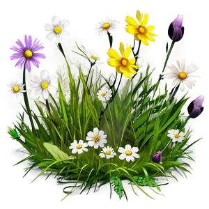 Spring Flower Meadow PNG Fab68 PNG