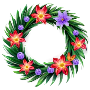 Spring Flower Wreath Png 05242024 PNG image