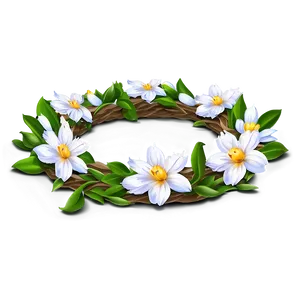 Spring Flower Wreath Png 05242024 PNG image