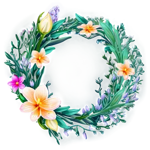 Spring Flower Wreath Png 13 PNG image