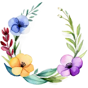 Spring Flowers Watercolor Png Sov PNG image