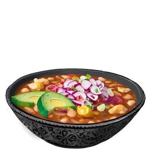Spring Fresh Pozole Bowl PNG Xyt