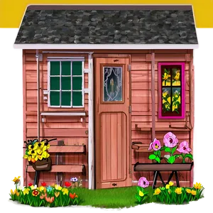 Spring Garden Shed PNG 90
