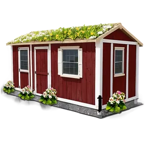 Spring Garden Shed PNG Fan