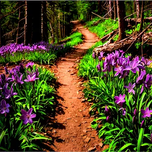 Spring Hiking Trail PNG 78