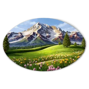 Spring Mountain Landscape PNG 64 PNG