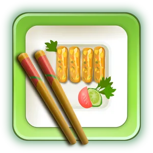 Spring Rolls Vector Illustration