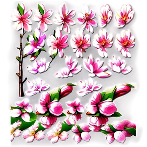 Spring Sakura Petals PNG Ale39