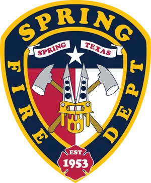 Spring Texas Fire Department Badge PNG image