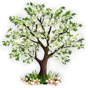 Spring Tree Artwork PNG 06122024