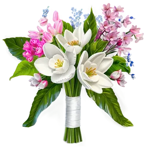 Spring Wedding Bouquet PNG Nwv