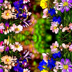 Spring Wildflowers Field PNG Evl96 PNG