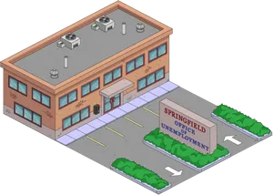 Springfield Unemployment Office Illustration