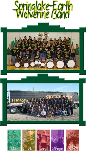 Springlake Earth Wolverine Band Group Photo PNG