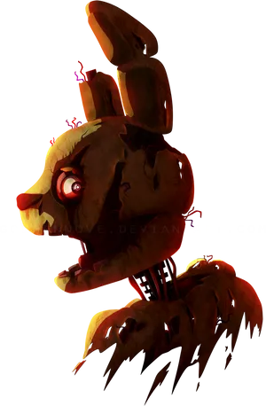 Springtrap F N A F Character Art PNG image
