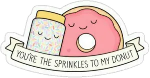 Sprinklesand Donut Cute Illustration PNG image
