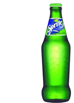 Sprite Bottle Glowing Green Background PNG image