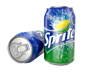 Sprite Soda Cans Splash PNG image