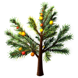 Spruce Tree In Autumn Colors PNG Hvu19 PNG