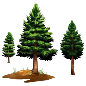 Spruce Tree Pathway Landscape PNG 06132024