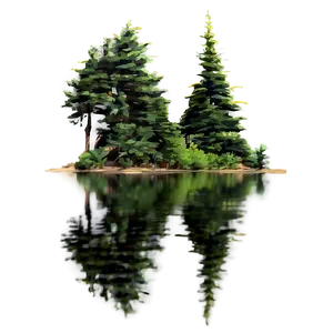 Spruce Tree Reflection In Lake PNG Jwi69 PNG