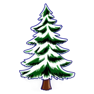 Spruce Tree Vector Outline PNG 06132024