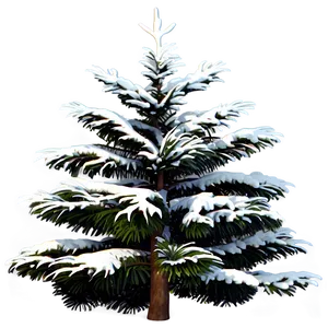 Spruce Tree With Wildlife Animals PNG 06132024