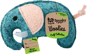 Spunky Pup Woolies Elephant Dog Toy PNG